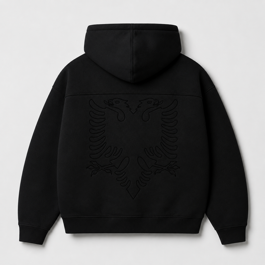 Black on Black ALBANIAN EAGLE Hoodie